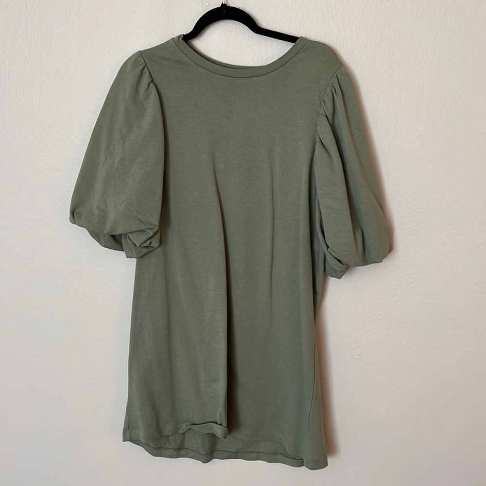Army Green Zara Tshirt Dress